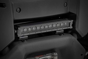 LED Light Bar - Rough Country - Single Row - Black